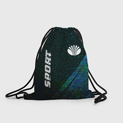 Рюкзак-мешок Daewoo sport glitch blue, цвет: 3D-принт