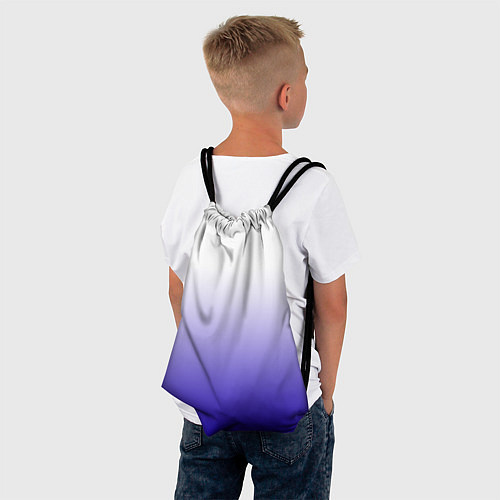 Мешок для обуви Градиент белый ультрамарин / 3D-принт – фото 4