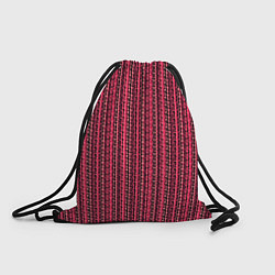 Рюкзак-мешок Красно-розовый искажённые полосы, цвет: 3D-принт