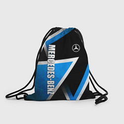Рюкзак-мешок Mercedes - blue metal, цвет: 3D-принт