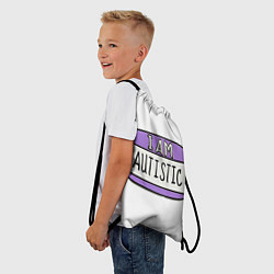 Рюкзак-мешок Аутист значок, цвет: 3D-принт — фото 2