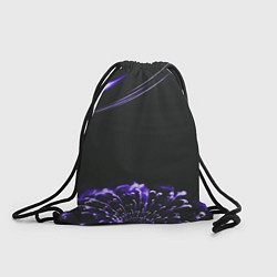 Мешок для обуви Неоновый фиолетовый цветок в темноте