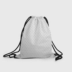 Рюкзак-мешок Белый в чёрный маленький горошек, цвет: 3D-принт