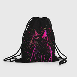Рюкзак-мешок Кот в звездах, цвет: 3D-принт