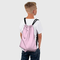 Рюкзак-мешок Светлый розовый в белую полоску, цвет: 3D-принт — фото 2