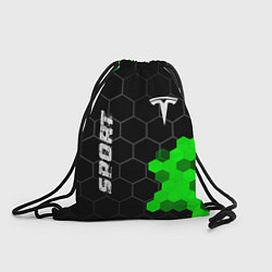 Мешок для обуви Tesla green sport hexagon