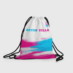 Рюкзак-мешок Aston Villa neon gradient style посередине, цвет: 3D-принт