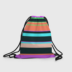 Рюкзак-мешок Цветные разные полосы, цвет: 3D-принт