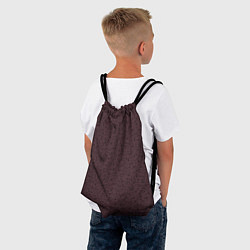 Рюкзак-мешок Тёмный бордовый в мелкий рисунок, цвет: 3D-принт — фото 2