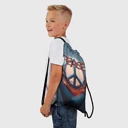 Рюкзак-мешок Знак мира в ладони, цвет: 3D-принт — фото 2