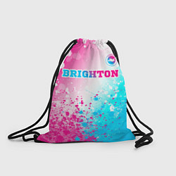 Рюкзак-мешок Brighton neon gradient style посередине, цвет: 3D-принт
