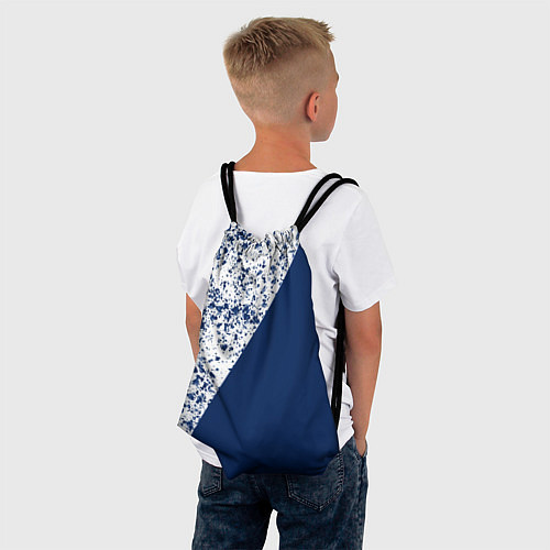 Мешок для обуви Сине-белый пополам / 3D-принт – фото 4