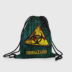 Рюкзак-мешок Biohazard yellow sign, цвет: 3D-принт