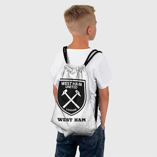 Мешок для обуви West Ham sport на светлом фоне / 3D-принт – фото 4