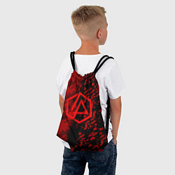 Рюкзак-мешок Linkin park red logo, цвет: 3D-принт — фото 2