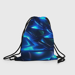Рюкзак-мешок Синие абстрактные неоновые плиты, цвет: 3D-принт