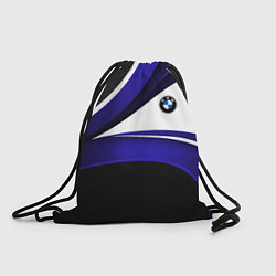 Рюкзак-мешок BMW Logotype - blue waves, цвет: 3D-принт