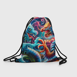 Рюкзак-мешок Противостояние двух драконов - ирезуми, цвет: 3D-принт