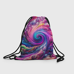 Рюкзак-мешок Абстракция, водоворот из ярких красок, цвет: 3D-принт