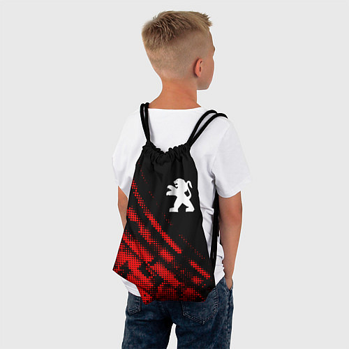 Мешок для обуви Peugeot sport grunge / 3D-принт – фото 4