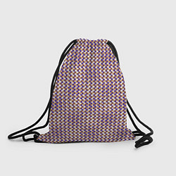 Рюкзак-мешок Сине-бежевый текстурированный квадраты-рябь, цвет: 3D-принт