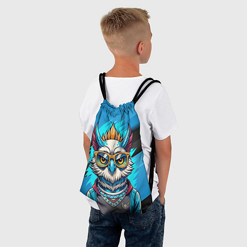 Мешок для обуви Стильная сова в одежде / 3D-принт – фото 4