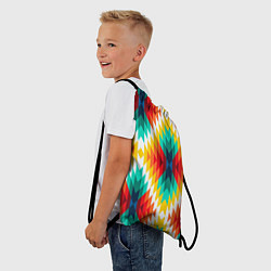 Рюкзак-мешок Этнический орнамент гео, цвет: 3D-принт — фото 2