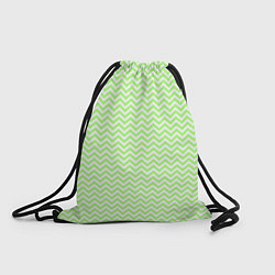 Рюкзак-мешок Светло-зелёный ломаные полосы, цвет: 3D-принт
