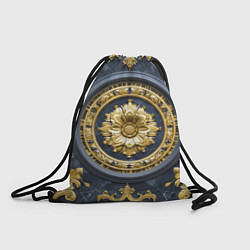 Рюкзак-мешок Объемные золотые классические узоры, цвет: 3D-принт