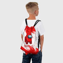 Рюкзак-мешок Амонг ас красный огонь, цвет: 3D-принт — фото 2
