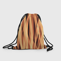 Рюкзак-мешок Яркий коричневый абстрактные полосы, цвет: 3D-принт