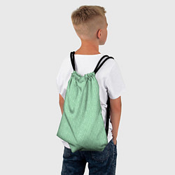 Рюкзак-мешок Мятный зелёный однотонный текстурированный, цвет: 3D-принт — фото 2