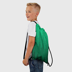 Рюкзак-мешок Зелёный абстрактный градиент, цвет: 3D-принт — фото 2