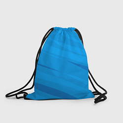 Рюкзак-мешок Насыщенный голубой полосами, цвет: 3D-принт