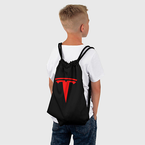 Мешок для обуви Tesla red logo / 3D-принт – фото 4