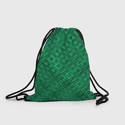 Рюкзак-мешок Насыщенный зелёный текстурированный, цвет: 3D-принт
