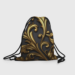 Рюкзак-мешок Яркие золотые объемные узоры, цвет: 3D-принт