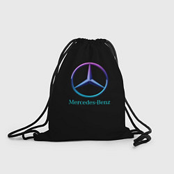 Рюкзак-мешок Mercedes neon logo, цвет: 3D-принт