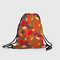 Рюкзак-мешок Яркие ягодки-листочки, цвет: 3D-принт
