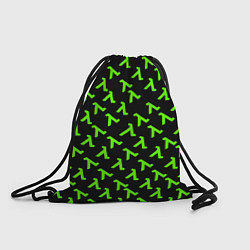 Рюкзак-мешок Half life green logo, цвет: 3D-принт