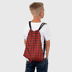 Рюкзак-мешок Паттерн черных квадратов, цвет: 3D-принт — фото 2