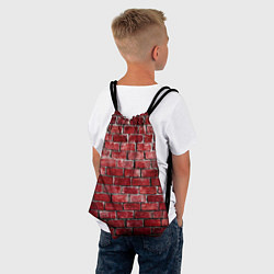 Рюкзак-мешок Текстура красного кирпича, цвет: 3D-принт — фото 2