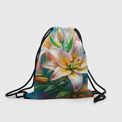 Рюкзак-мешок Лилии абстракция гранж, цвет: 3D-принт