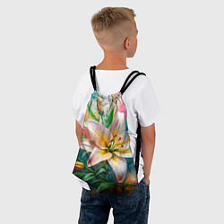 Рюкзак-мешок Лилии абстракция гранж, цвет: 3D-принт — фото 2