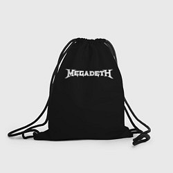 Рюкзак-мешок Megadeth logo white, цвет: 3D-принт