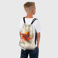 Рюкзак-мешок Морковь акварельные кляксы, цвет: 3D-принт — фото 2