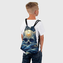 Рюкзак-мешок Авангардная композиция с черепом - нейросеть, цвет: 3D-принт — фото 2