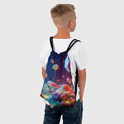 Рюкзак-мешок Planet chupa chups - neon glow, цвет: 3D-принт — фото 2