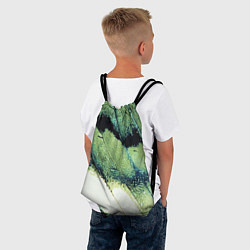 Рюкзак-мешок Зелено-черные пятна на светлом, цвет: 3D-принт — фото 2