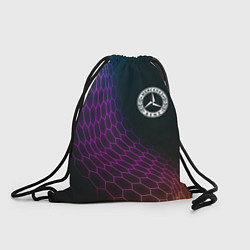 Рюкзак-мешок Mercedes neon hexagon, цвет: 3D-принт